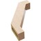 Ekena Millwork 3-inch W x 12-inch D x 16-inch H Burlington Rough Cedar Woodgrain TimberThane Knee Brace, Primed BRCUR03X12X16BURRCPR - alternate 2